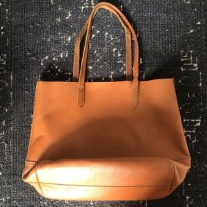 J Crew whiskey leather large tote